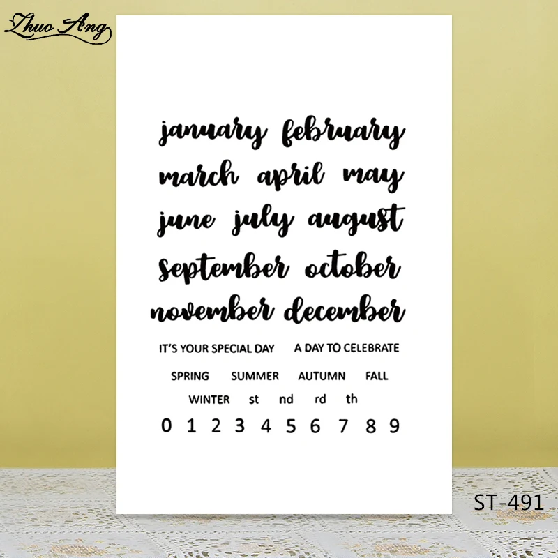 

ZhuoAng Special season Clear Stamp/Seal for DIY Scrapbooking/Photo Album Decorative Card Making Clear Stamps