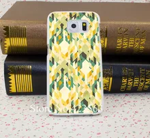 desintegrated tartan pattern Luxury Phone Cases Style White Cover for Galaxy s6 edge s5 s4 s3 & mini Back Skin