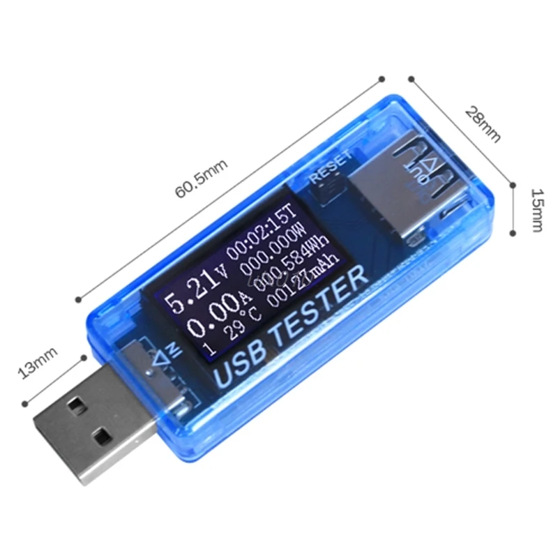 8 в 1 lcd QC 2,0 3,0 USB ток детектор напряжения цифровой вольтметр Амперметр зарядное устройство Емкость тестер метр power Bank черный синий