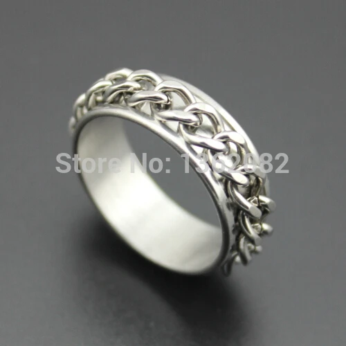 Крутые кольца из нержавеющей стали для мужчин и женщин 7 мм серебристые