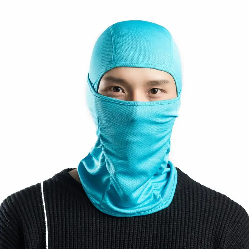 Открытый велосипед езда на велосипеде для мужчин и женщин ветрозащитный пылезащитный Теплый головной платок маска на все лицо шеи Защитные головные уборы шляпа - Цвет: Blue
