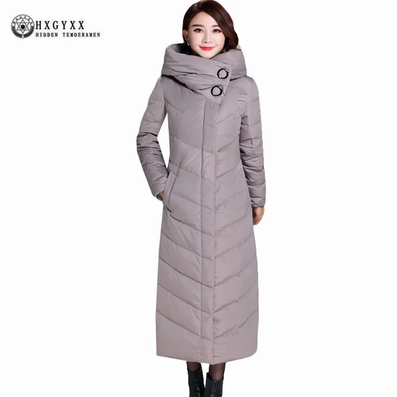 

New Long Down Coat Winter White Duck Jacket 2019 Women Thick Warm Slim Solid Hooded Parka Female Goose Feather Outwear Oka738