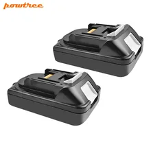 Powtree For Makita 2PCS 2000mAh 18V BL1815 BL830 Power Tools Lithium Battery Replacement BL1835 BL1850 BL1860 194205-3 194309-1 Powtree For Makita 2PCS 2000mAh 18V BL1815 BL830 Power Tools Lithium Battery Replacement BL1835 BL1850 BL1860 194205-3 194309-1