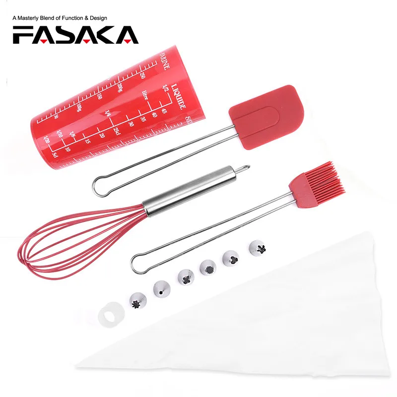 FASAKA Kitchen Bakeware Sets 12 Piece Silicone Heat Resistant Baking