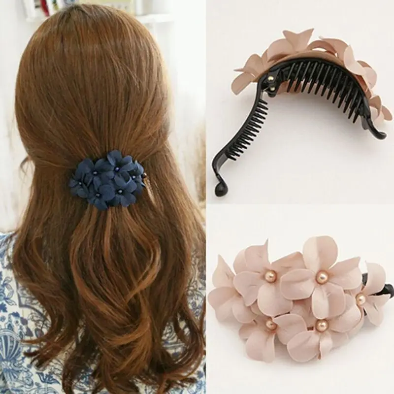 

High-grade fabric kylin hair bow hair accessories Women's fashion handmade six flower hair clips