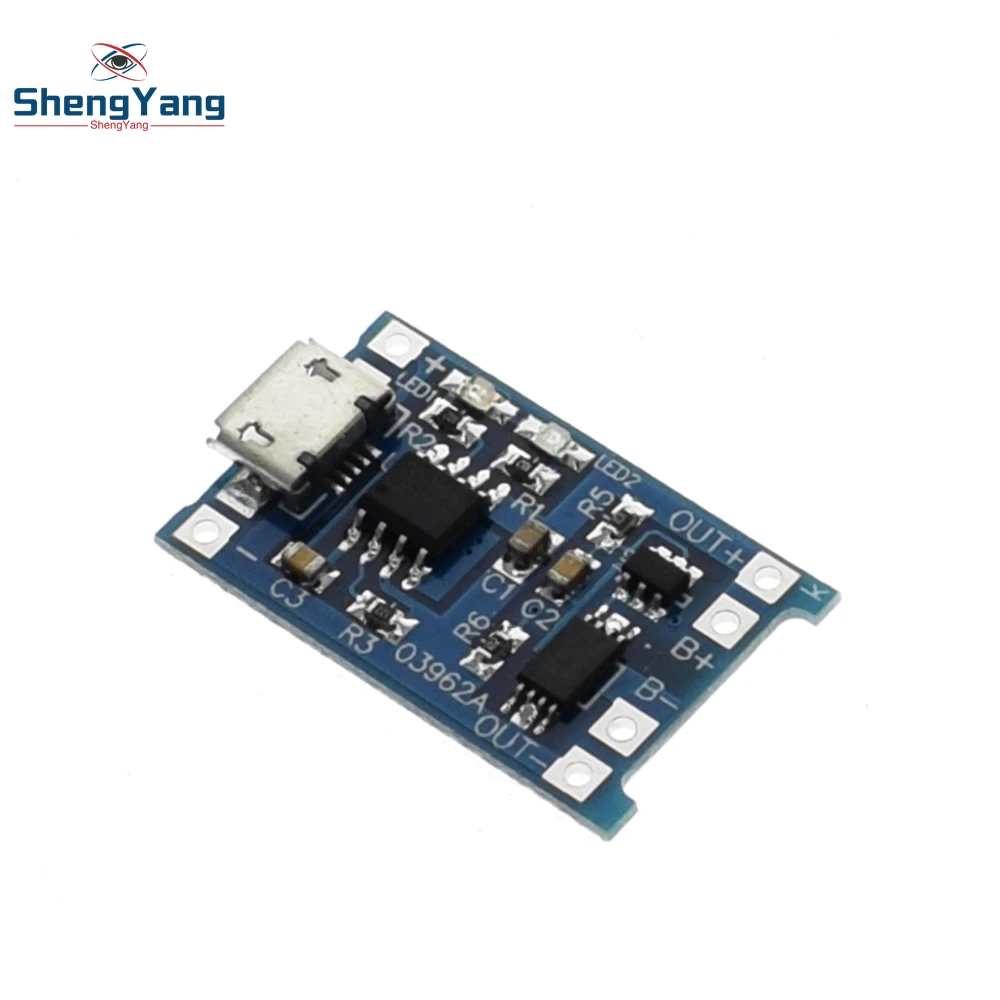 

5V 1A 18650 TP4056 Lithium Battery Charger Module Charging Board With Protection Dual Functions 1A Li-ion