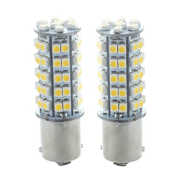 

2 1156 1210 BA15S 68 SMD 3528 LED Warm White Tail Turn Stop Parking Light Lamp