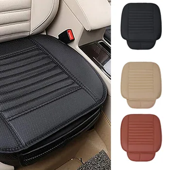 

3D PU Leather Car Seat Covers Rear Seat Universal Breathable Bamboo Charcoal Pad Water-Proof Mat Auto Seat Cushion