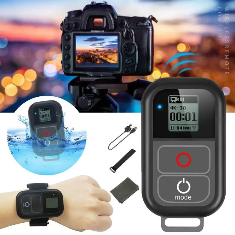 

Waterproof WIFI Remote Control For Gopro Hero 6 Hero 5 4 3+ 3 / 4 Session 5 Session Camera For Gopro Hero 7 Black