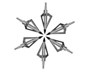 

12 pieces silver broadheads 100 grain three blades hunting use arrow tips