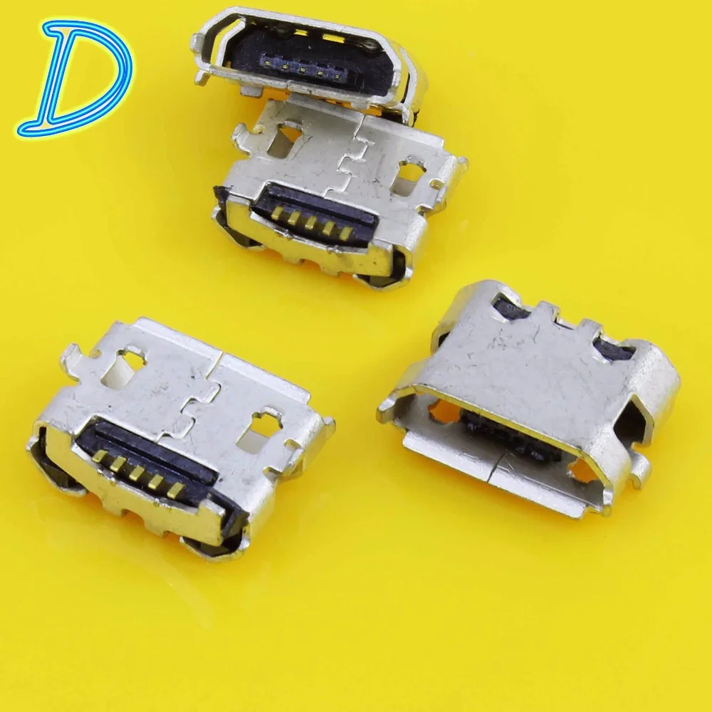 

JCD 10Pcs Micro USB Type B 5Pin Female Horns Reverse SMT Socket PCB Solder Connector