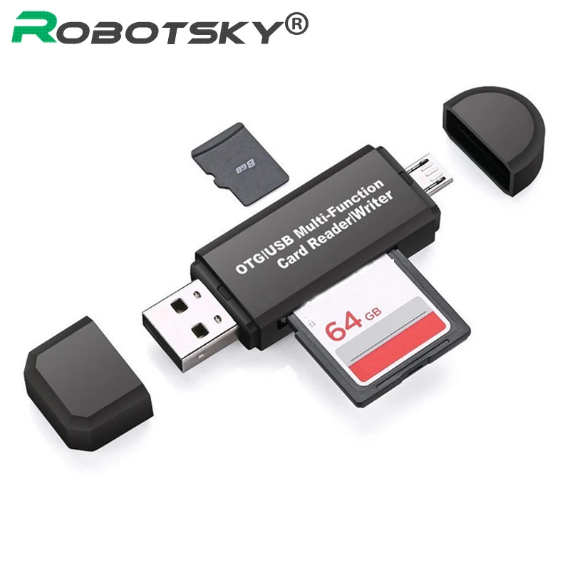 Lector de tarjetas de memoria todo en uno, MINI USB 2,0 OTG, Micro SD/SDXC, de lector de tarjetas TF, disco U multifunción para PC, ordenador portátil|Lectores de tarjetas| - AliExpress