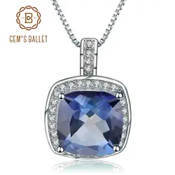 Gem's Ballet 3.66Ct натуральный иолит синий мистический кварцевый камень 925 пробы серебряные ожерелья и подвески для женщин ювелирные изделия