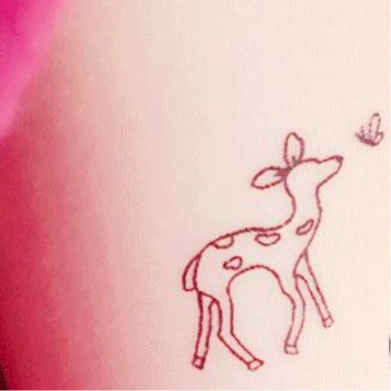

Special offer original black-and-white bambi tattoo stick men and women Snowflake creative