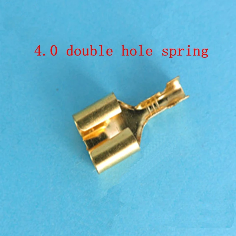 

50pcs/lot DJ222-4AB double hole terminal 4MM double hole socket bullet head seat cylindrical connector car terminal