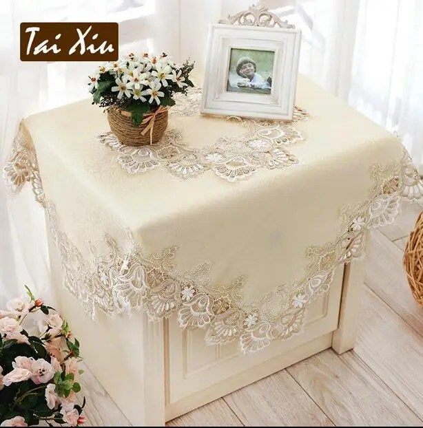 364 European cream princess embroidery table cloth mat tablecloth lace tablecloth table dinner