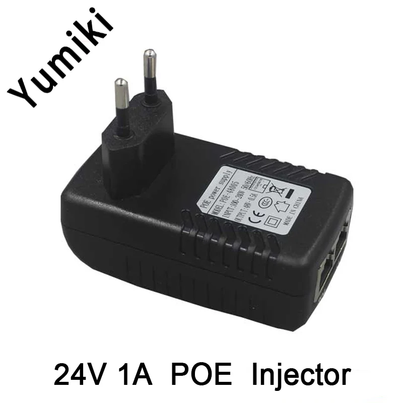 

DC24V 1A 24W POE Injector for CCTV IP Camera POE injector POE Switch Ethernet Adapter EU/US/UK/AU Standard Optional