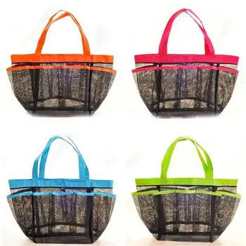 

Portable Large Capacity Mesh Shower Tote Storage Organizer Bathing Container Useful