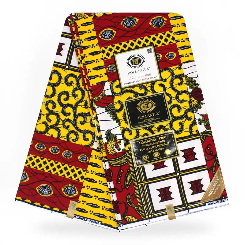 

New Design Guaranteed veritable HOLLANTEX real wax fabric Wonderful african printed fabric for wedding dress H180510