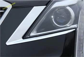 

Lapetus Front Face Lights Lamps Eyelid Eyebrow Strip Cover Trim 2 Piece Chrome Fit For Cadillac XT5 2017 2018 2019 2020 ABS