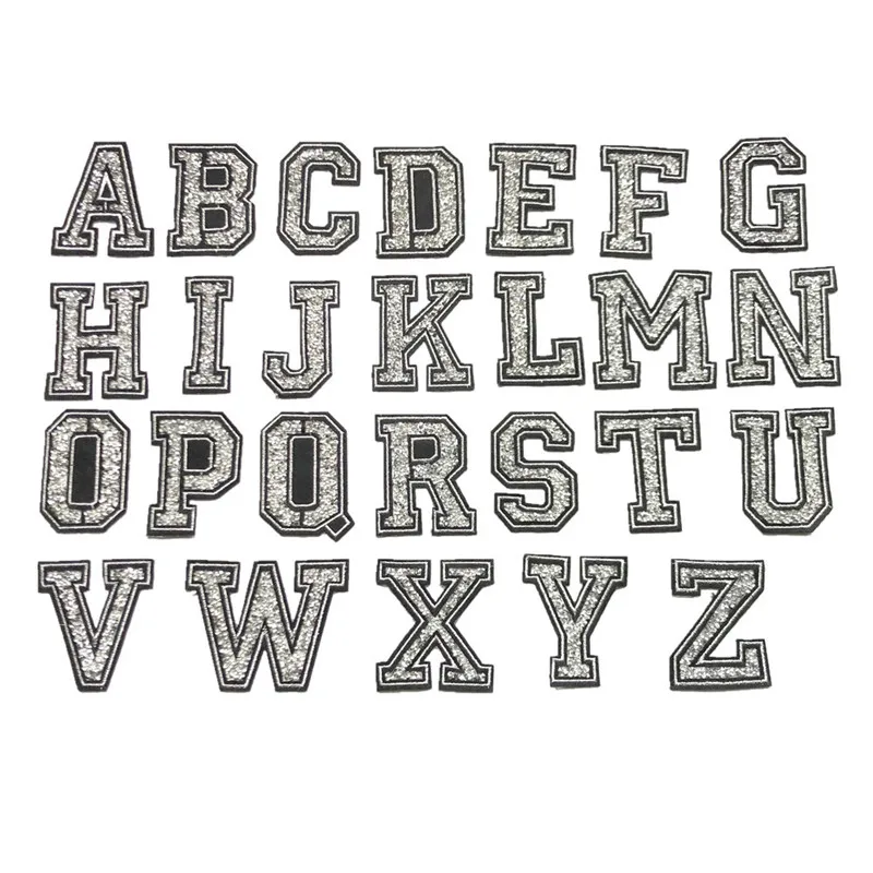 Lettres alphabet Brodé Patch Tissu iron on Cap Chaussures badge autocollant décor 