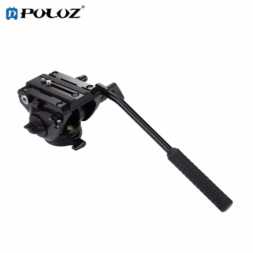 

PULUZ PU3501B Tripod head Hydraulic Damping Video Camera Action Fluid Drag Pan Head with Sliding Plate for DSLR &SLR Cameras