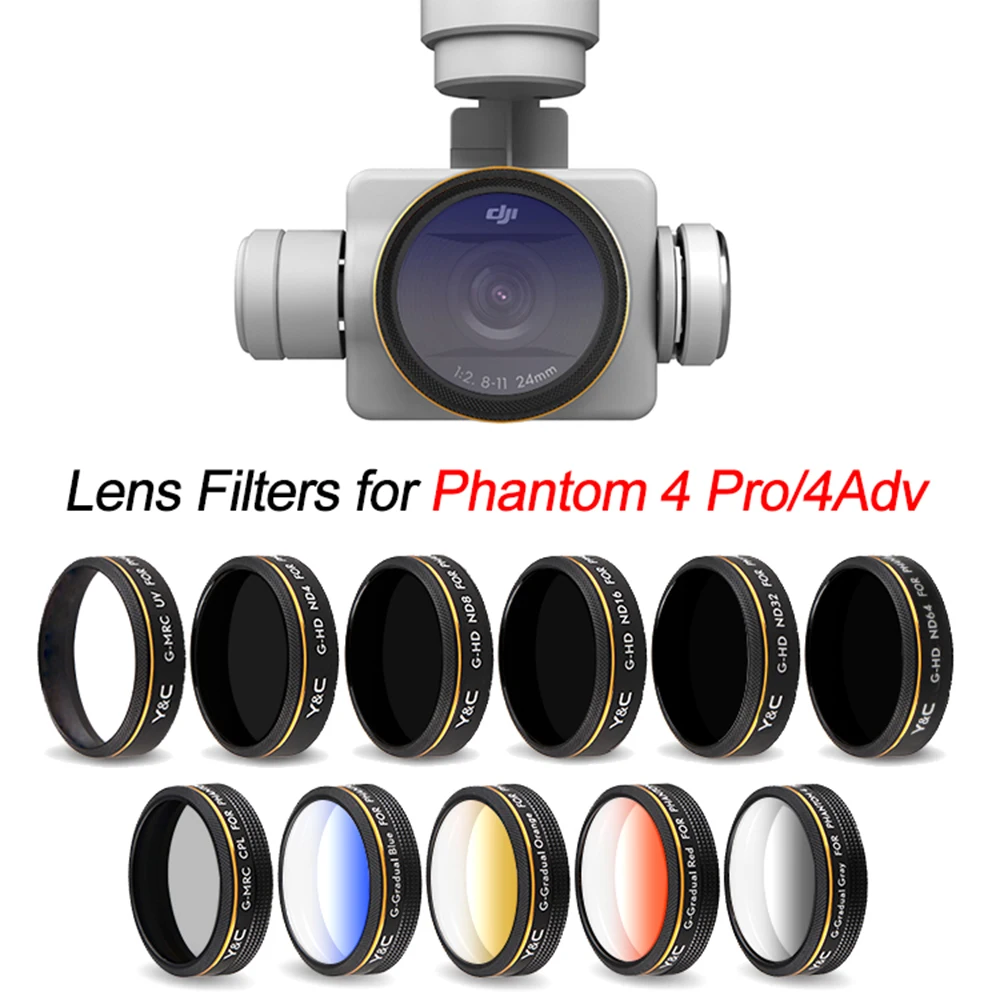 UV CPL ND4 ND8 ND16 градиентный цветной фильтр для DJI Phantom 4 Pro V2.0 усовершенствованная