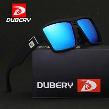 DUBERY Brand Design Polarized Sunglasses Men Driving Shades Male Retro Sun Glasses For Men Mirror Square Oculos UV400 Gafas D729