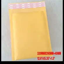 Пузырьковые почты объемные Конверты Сумки крафтовый конверт с упаковочной пленкой внутри почтовой большой конверт мешок 12," X 15,35" [320 мм x 390 мм] Заводская распродажа