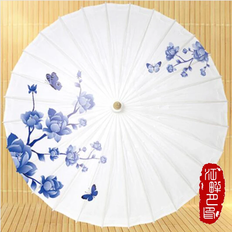

JPY Flower Child Paper Umbrella Dance Kid Paper Parasols Light Bluse Color Japanese paper parasols Middle East Home Decoration