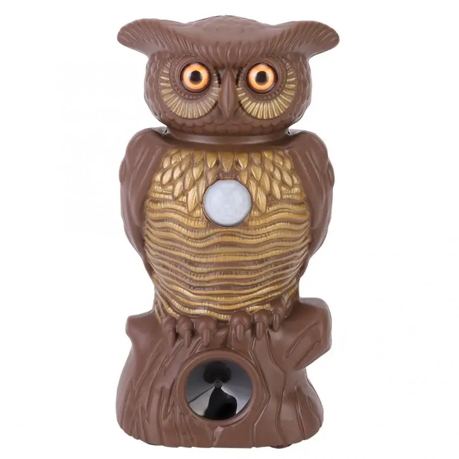 

Owl Alert Repellent Waterproof Bird Mouse Repeller Ultrasonic Owl Repeller with LED Light