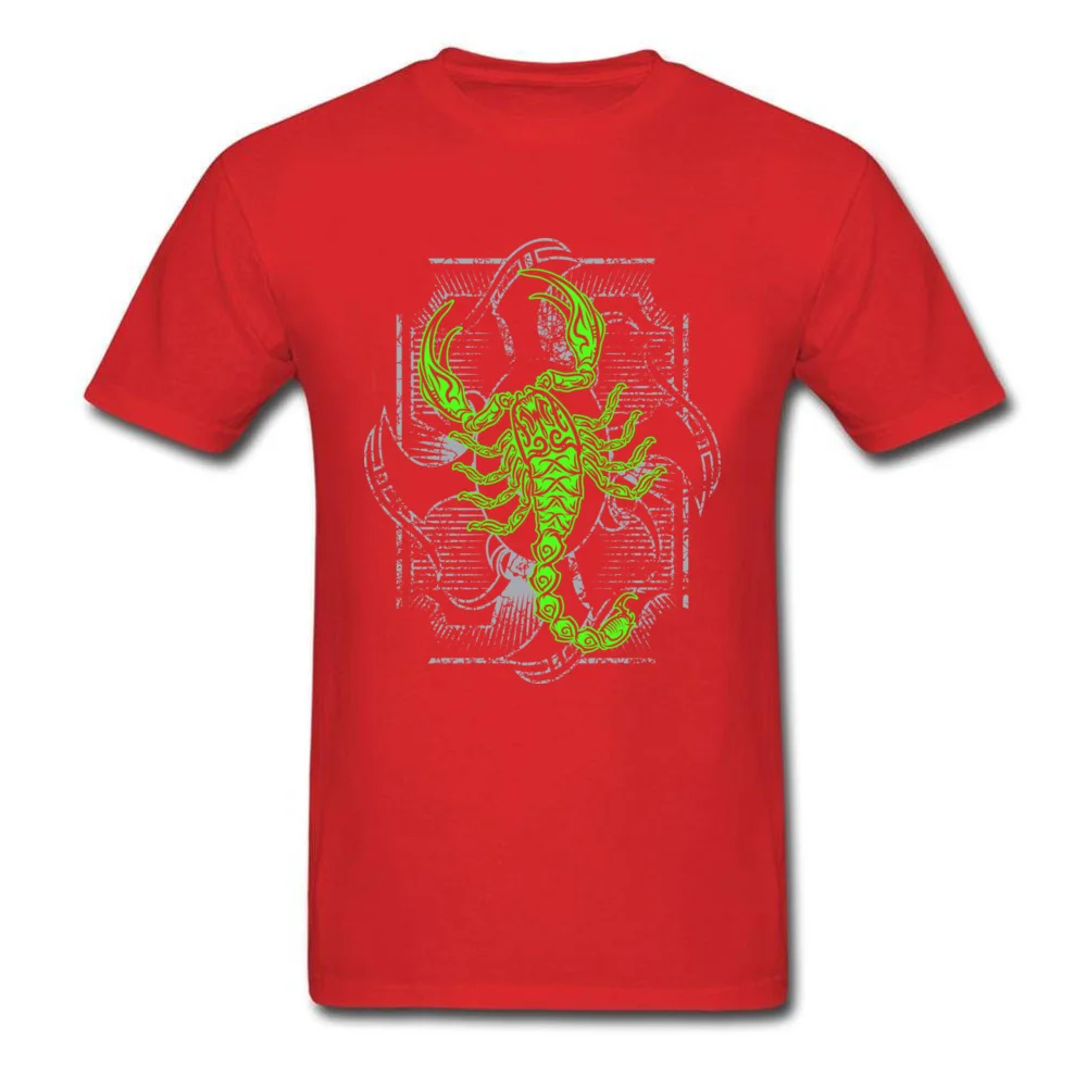 Scorpion Cotton Tops Tees for Male Summer T Shirts Normal Designer O-Neck Clothing Shirt Short Sleeve Free Shipping Scorpion red