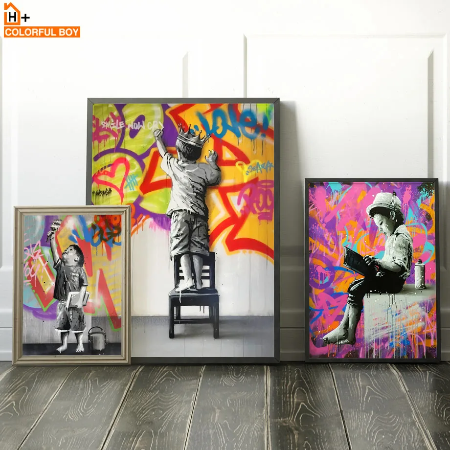 

Wall Art Canvas Painting Colorful Paint Boy Fashion Queen Pop Art Nordic Posters And Prints Club Wall Pictures For Living Room