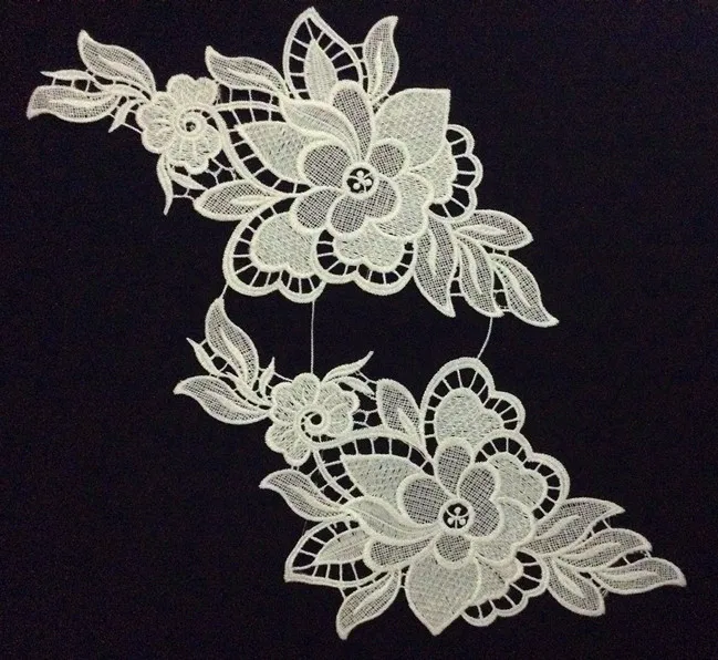 

30cm*16.5cm polyester embroidery mirrored applique,embroidery hair decoration patches,veil applique,XERY-BQ0923N