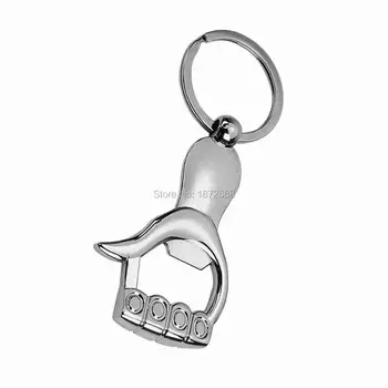 

Silver Color Thumb Up Hand Keychain Key Ring Beer Bottle Opener Wedding Gift 1000pcs/lot Free DHL/Fedex