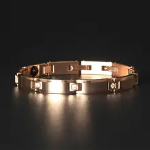 6 мм розовое золото Вольфрамовая сталь с здоровым магнитотерапевтическим камнем браслеты для женщин Роскошные Блестящие CZ ювелирные изделия аксессуары браслет