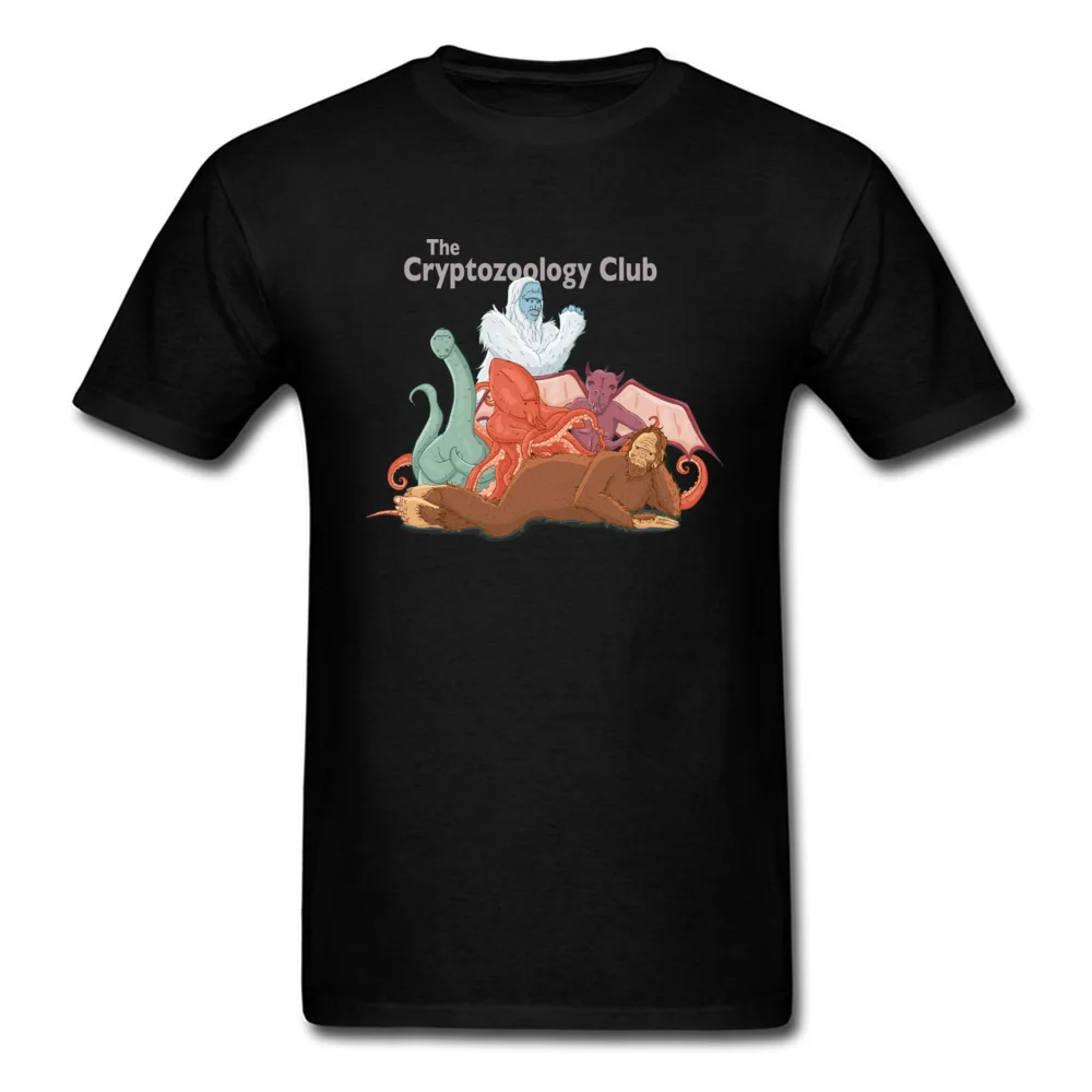 2018 Discount The Cryptozoology Club Short Sleeve T Shirt Labor Day O Neck All Cotton Tops Tees for Adult Tee-Shirt Street The Cryptozoology Club black