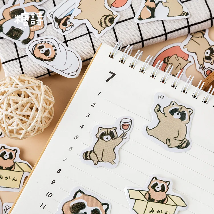 45pcs//set Cartoon Animal Paper Sticker Decoration DIY Ablum stickers ks