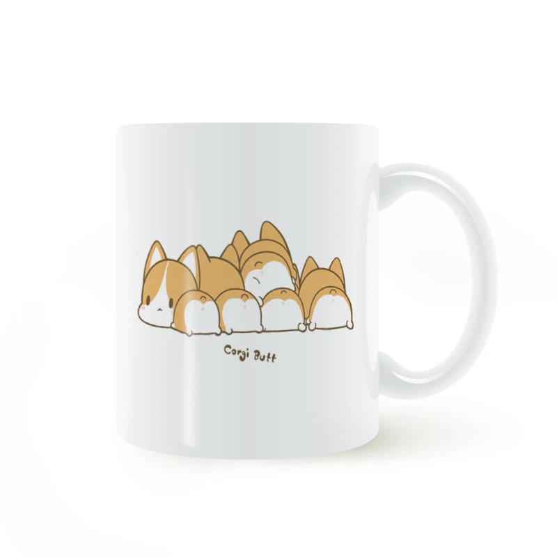 

A Pile Corgi Butt Mug Coffee Milk Ceramic Cup Creative DIY Gifts Home Decor Mugs 11oz T355