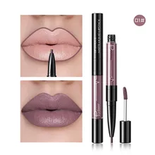 

Pudaier 2 In1 Matte Lip Gloss Lip Liner Maquiagem Profissional Completa Agate Red Lip Tint Plumper Tattoo Makeup Liquid Lipstick