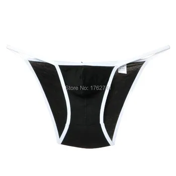 

Men's Underwear Modal Pouch G-Strings Rope Side Open Trunks Soft Bikini Tongs