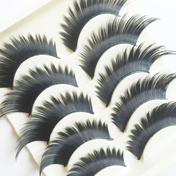 

5 Pairs/set Nautral Soft Cosmetic Handmade Women Butterfly Eyes Long Crossover Thick False Eyelashes Eye Lashes Makeup Tool