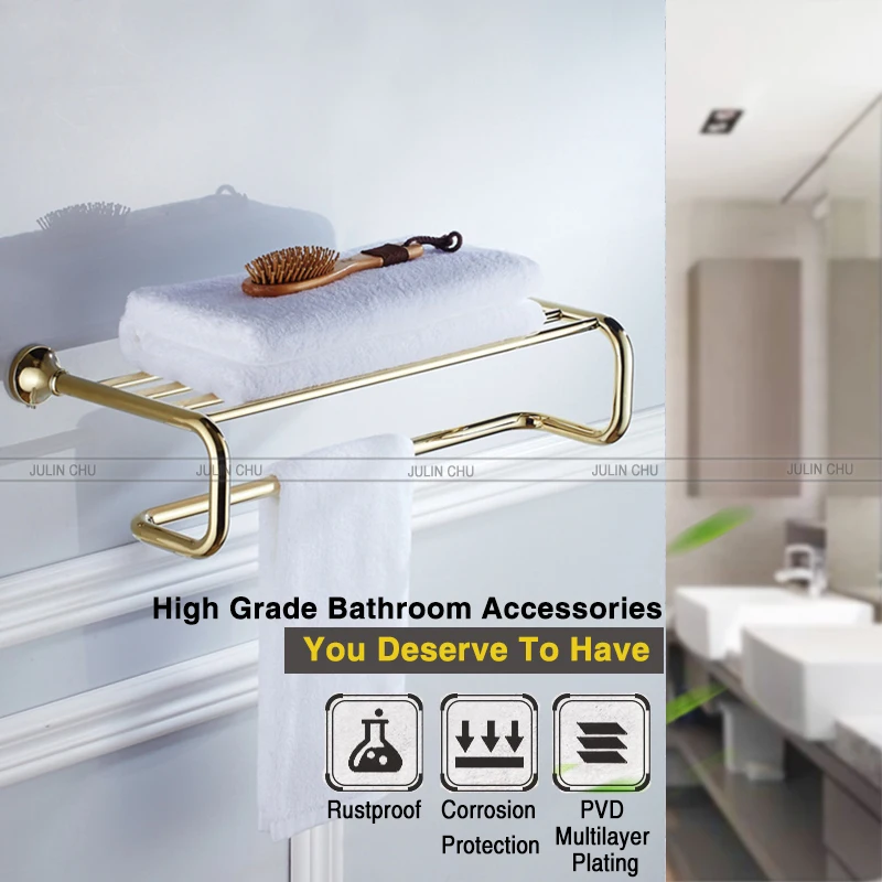 main towel rack gold
