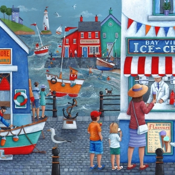 Seaside Ice Creams Poster Print by Peter Adderley (36 x 24)