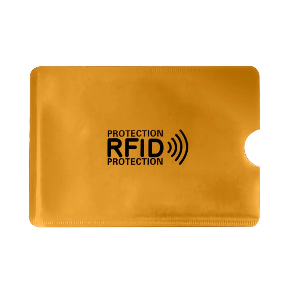 2 шт Анти Rfid считыватель замок кошелек Блокировка Кредитные ID-карты держатель банк защитный Алюминиевый металлический корпус для карт Поддержка NFC 6,2*9,2 см