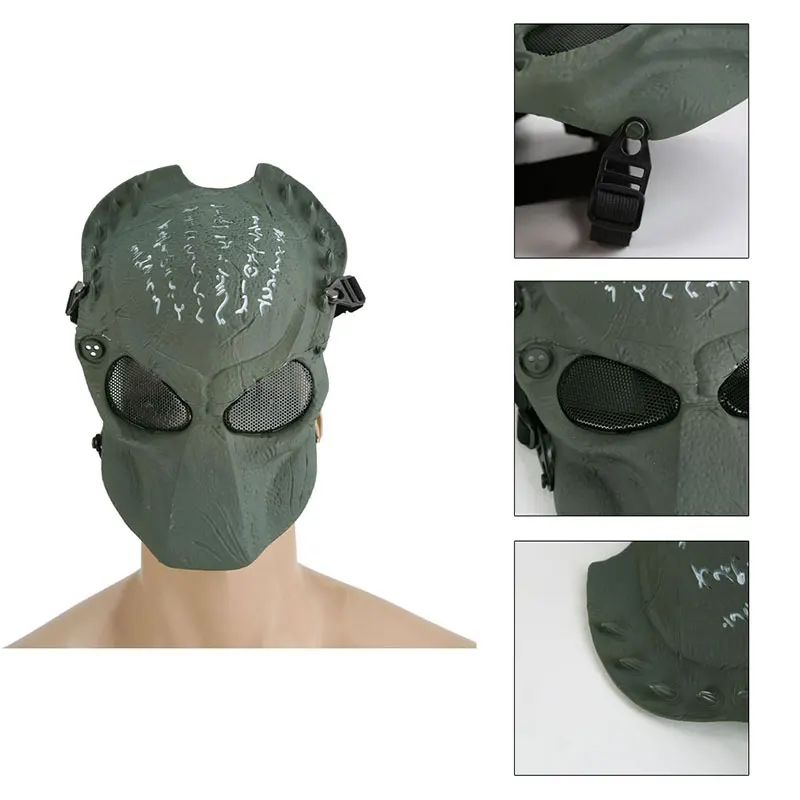  Predator Wolf 2.0 Wargame Tactical Wire Mesh Full Face Mask Cosplay Halloween Military Army Airsoft