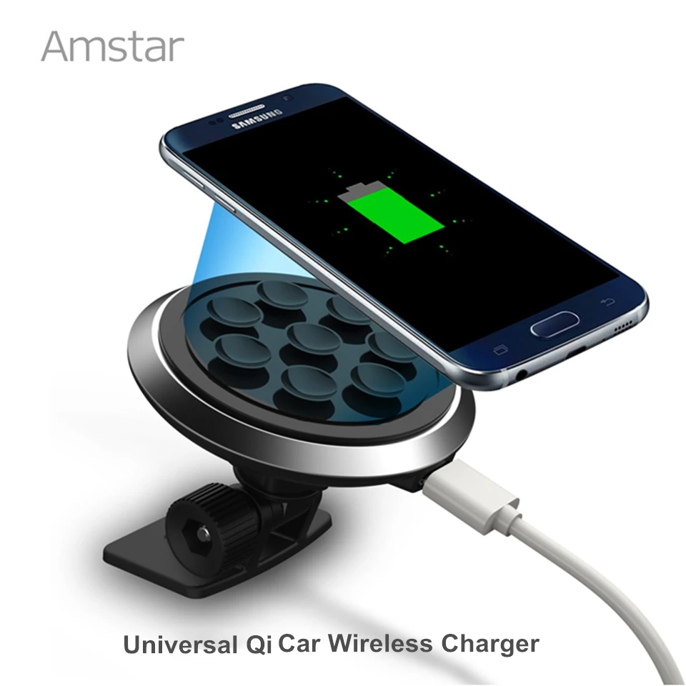 Amstar Car Wireless Charger for iPhone X 8 8Plus Silicone