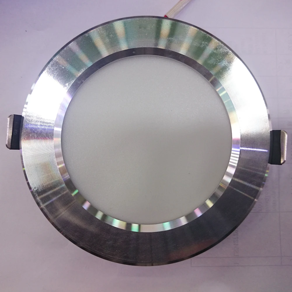 6W 4inch ultra thin 130mm hole size led light silver housing white