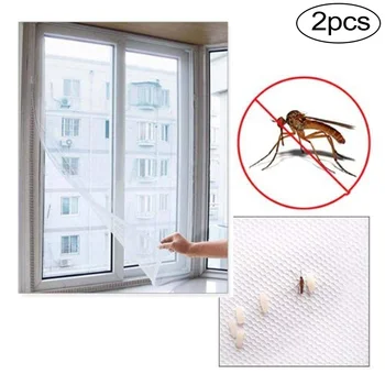

1/2pcs Window Mosquito Net Mesh Anti Fly Insect Window Screen Self-adhesive Door Curtain Protector Bug Wasp Mesh Screen Tape