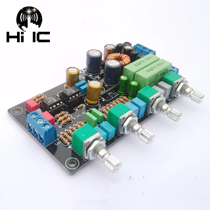 DC12V Tone Board Автомобильная автомобильный усилитель Preamp AD827 OPA2604 один мощности